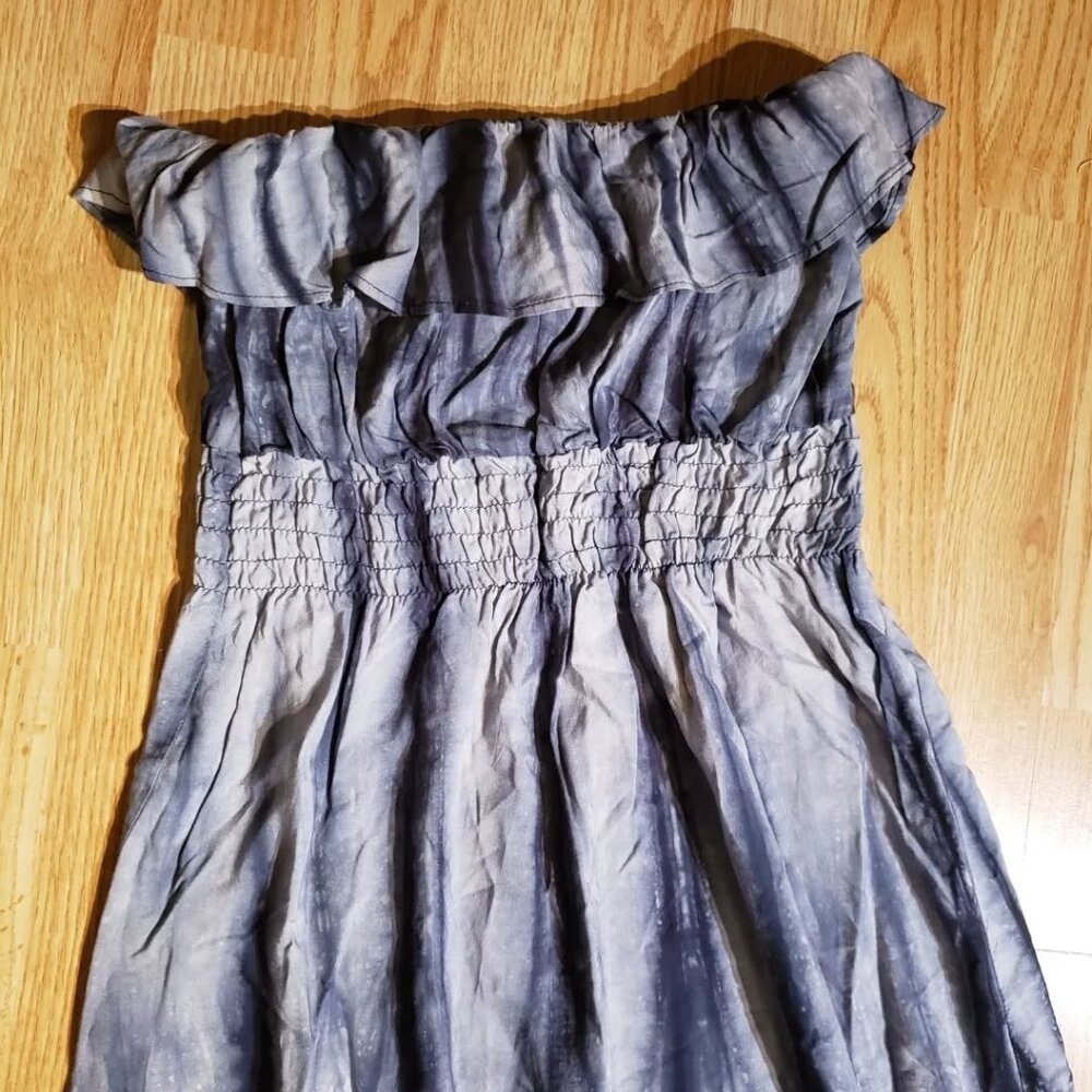 LEO MEETS VIRGO Tie Dye Off Shoulder Maxi Dress - Picture 10 of 12